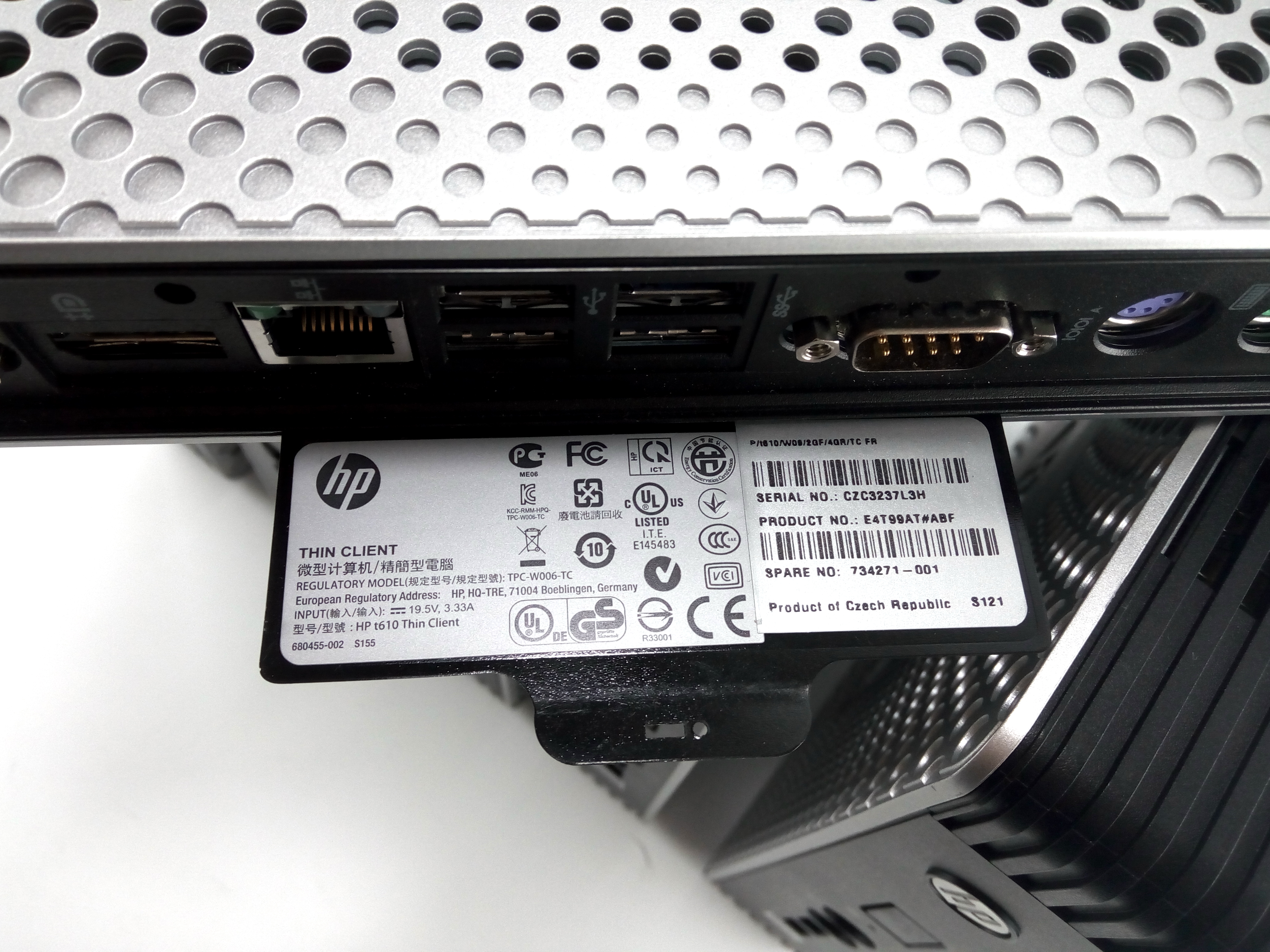 Тонкий Клиент HP T610 4GB / 2GB Flash фото - EuroPC